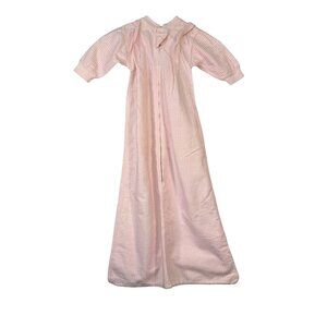 Vtg Trundle Bundle Infant Sleep Sack Gown Pink & White Checkered Size Newborn